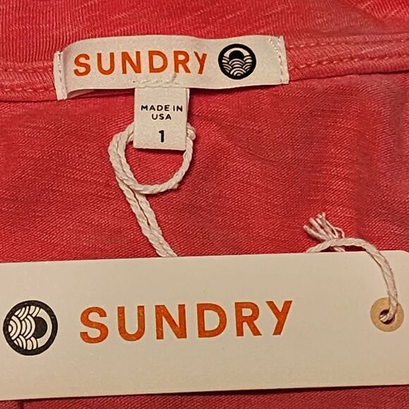 NWT Sundry Side Shirred Midi T-Shirt Dress Size 1 Small - Picture 5 of 6